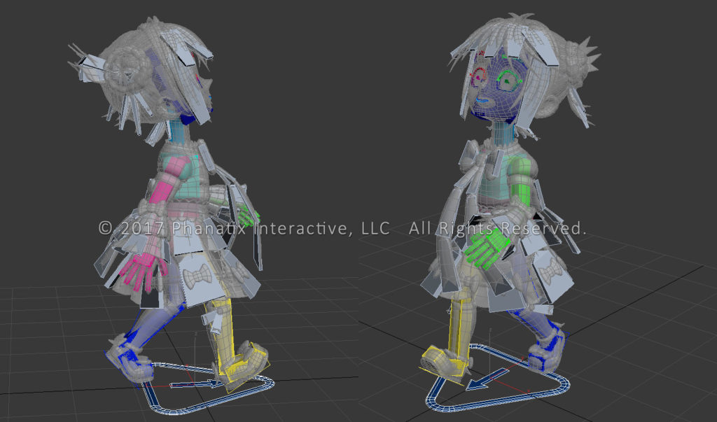Serena's 3D model rig screenshot